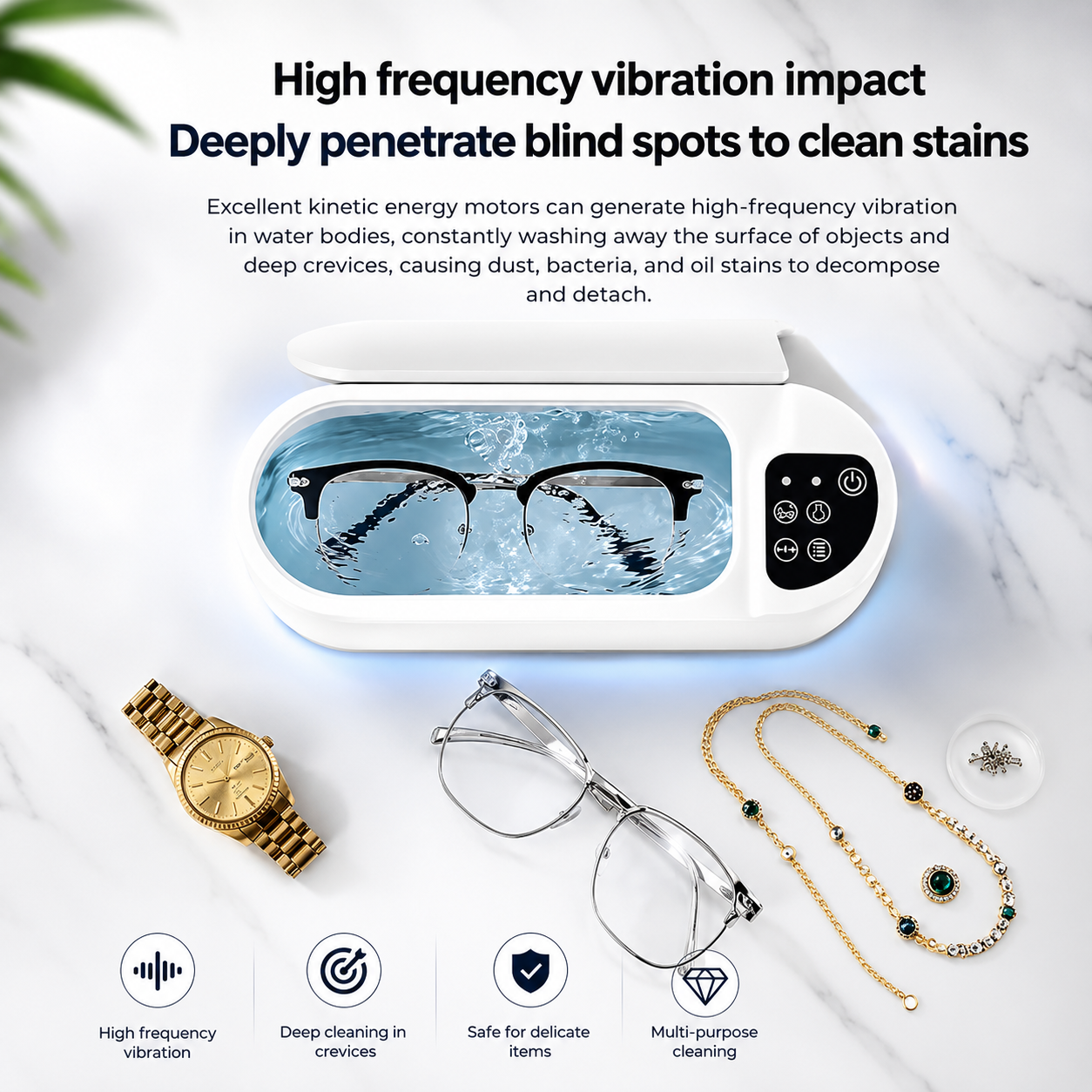 SkyMart Veloura™ Ultrasonic Jewelry & Essentials Cleaner