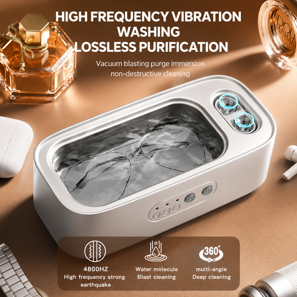 SkyMart Veloura™ Ultrasonic Jewelry & Essentials Cleaner